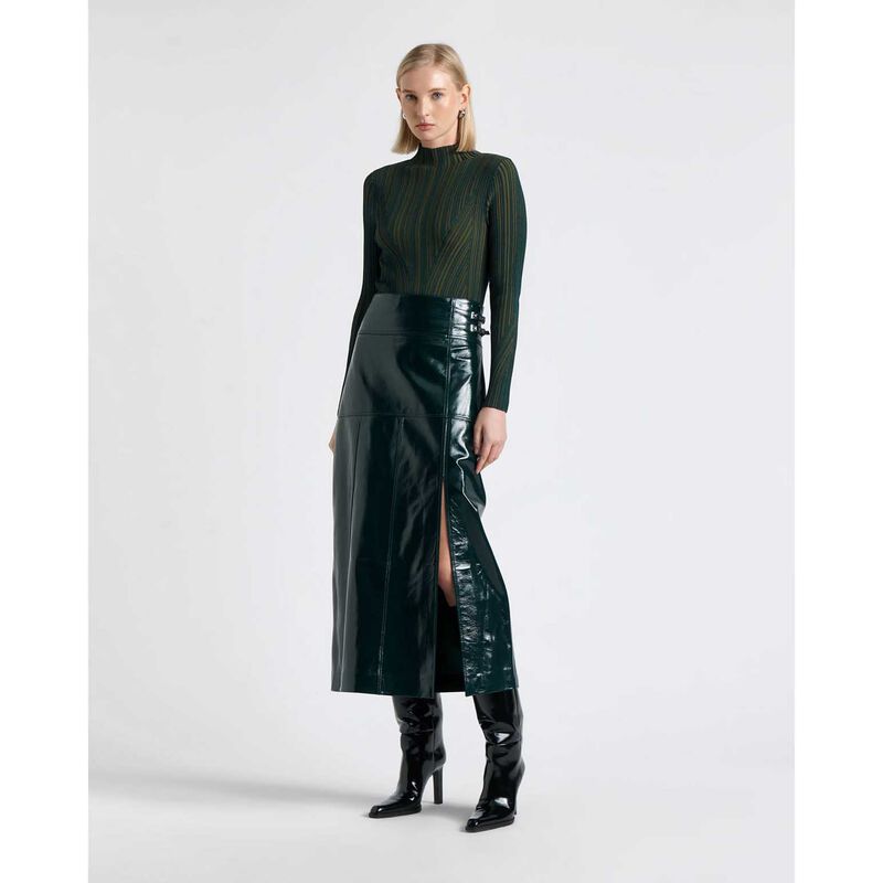 Cue Two Tone Engineered Rib Knit image number 3
